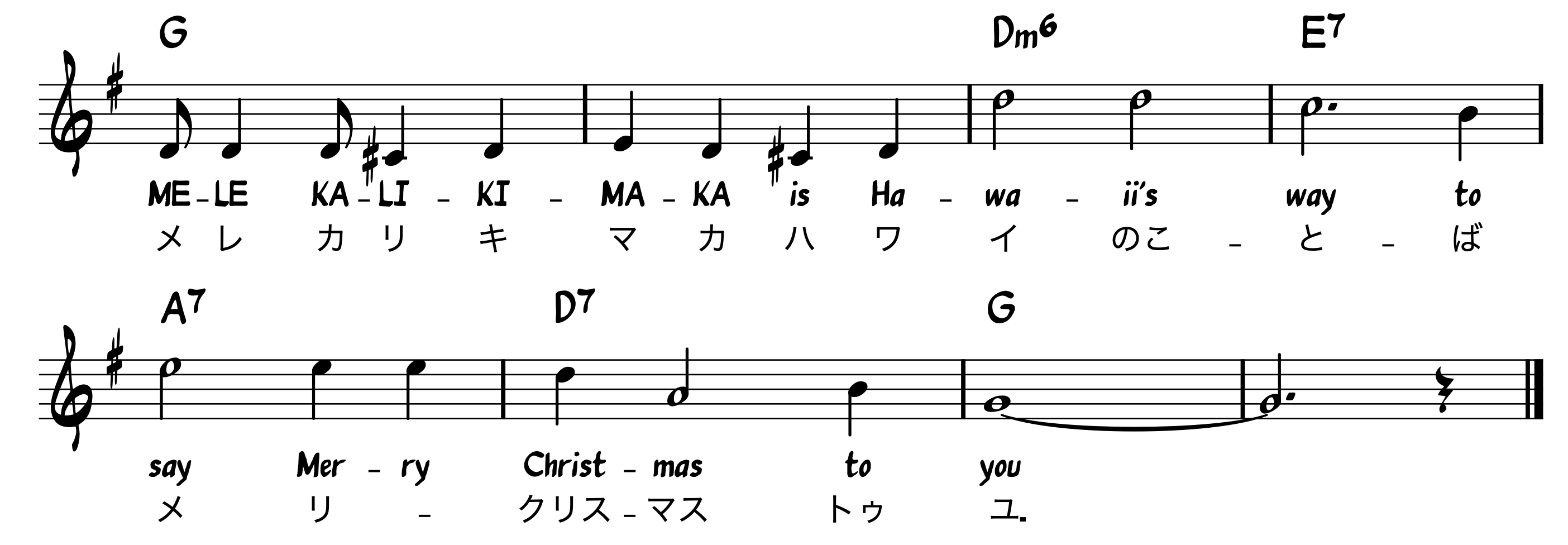 Mele Kalikimakaの難所最後の8小節